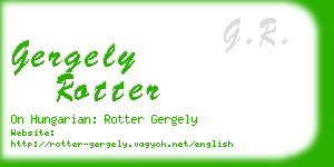 gergely rotter business card